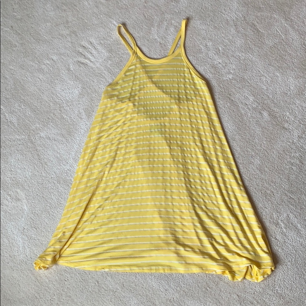 Yellow & White striped sun dress